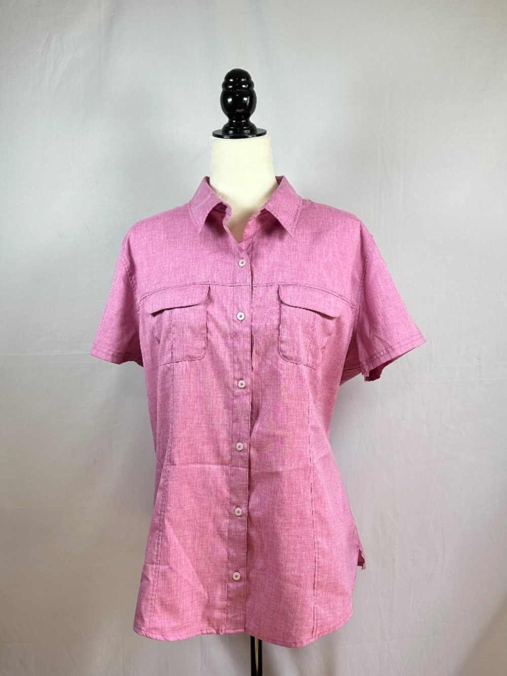 Magellan Outdoors Women's Aransas Pass Short Sleeve Fishing Hiking Shirt Pink